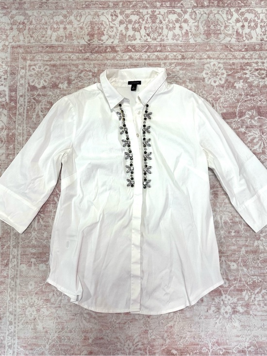 Ann Taylor Tops - Ann Taylor ✨ Crystal Embellished Button Down